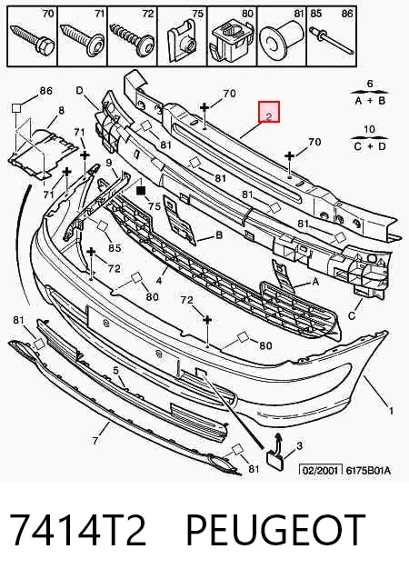 Wzmocnienie zderzaka przedniego Citroen Xsara N1