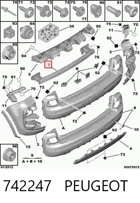 Wzmocnienie zderzaka tylnego Citroen C3 Picasso