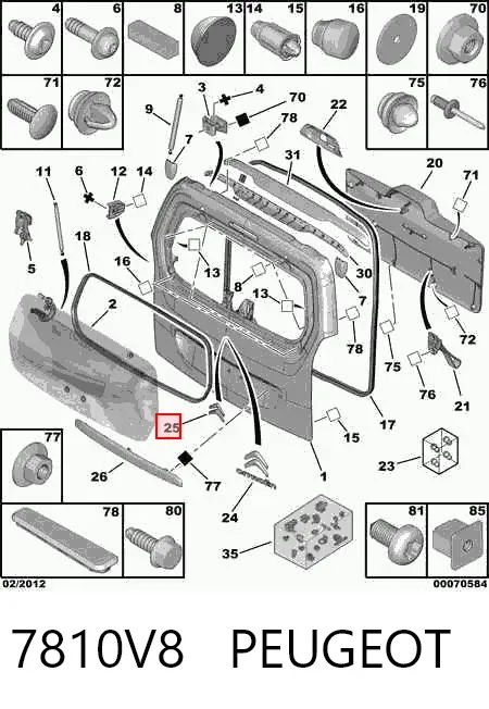 Emblemat na klapę bagaznika (znaczek firmowy) Citroen Berlingo B9