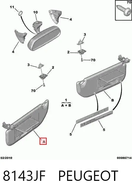 Osłona przeciwsłoneczna Citroen C4 I