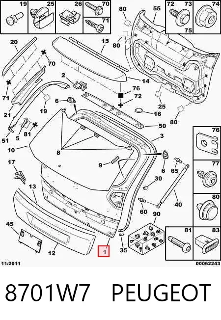 Drzwi tylne (bagażnika 3/5) Citroen C4 PICASSO I