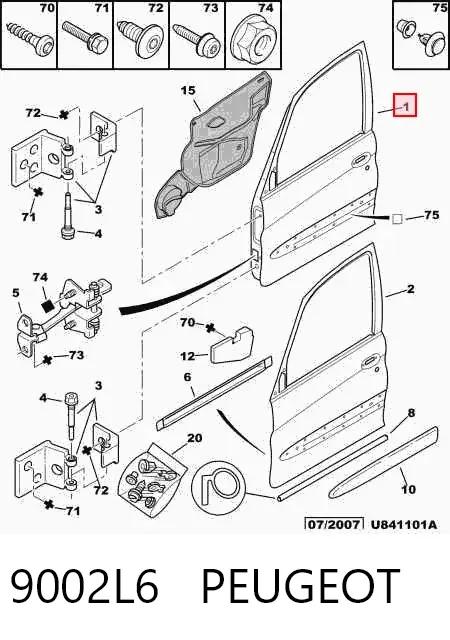 Drzwi przednie lewe Citroen Xsara Picasso