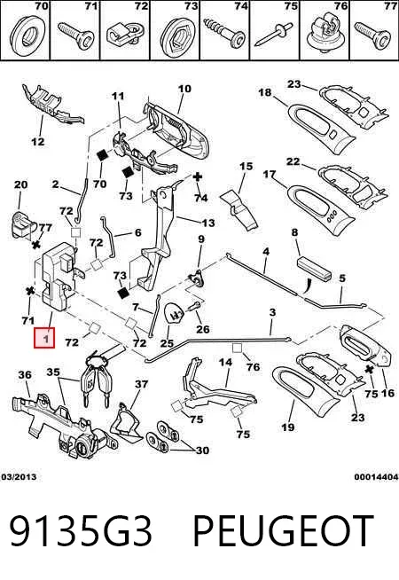 Zamek drzwi przednich lewych Peugeot 607 9D, 9U