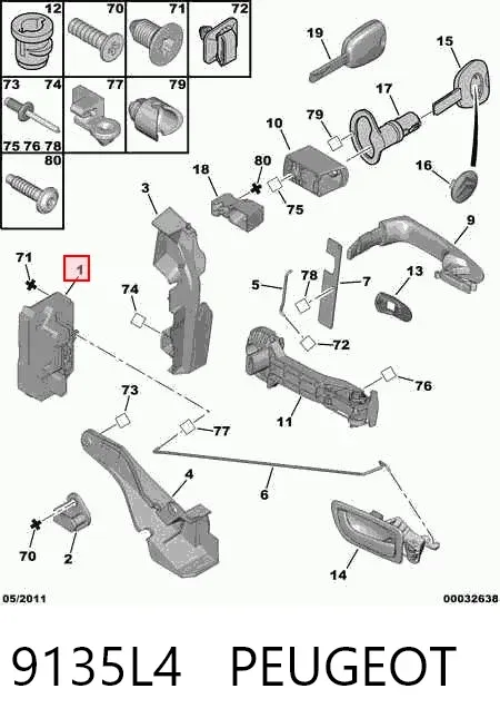 Zamek drzwi przednich lewych Citroen C8 EA, EB