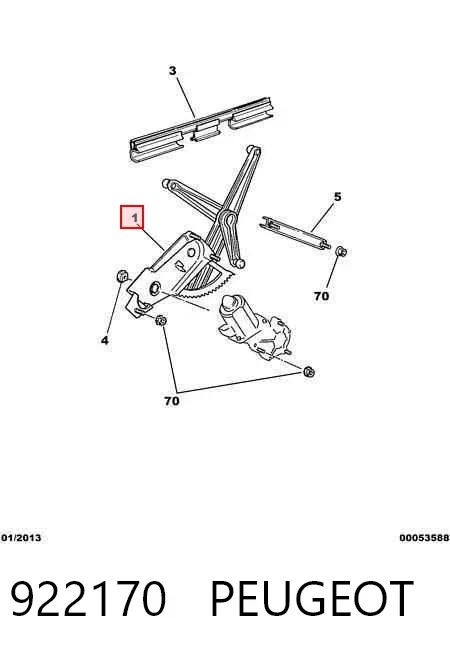 Mechanizm podnoszenia szyby drzwi przednich lewych Peugeot 205 I