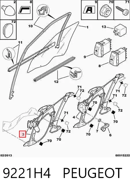 Mechanizm podnoszenia szyby drzwi przednich lewych Citroen Xsara N1