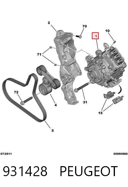 Alternator 931428 Peugeot/Citroen