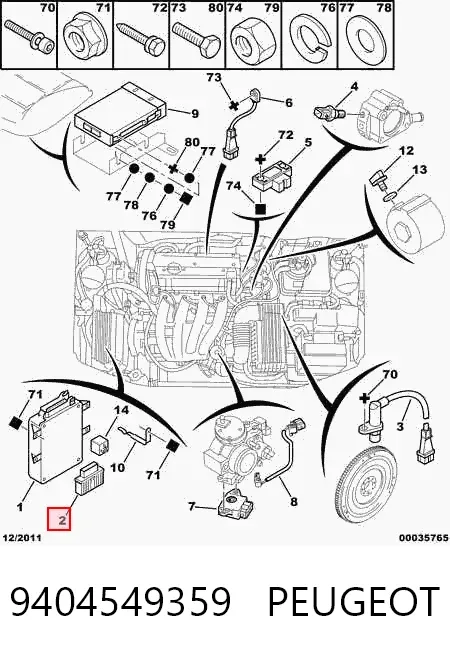 Przekaźnik pompy paliwa elektrycznej 9404549359 Peugeot/Citroen