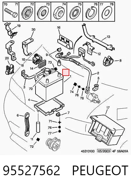 Bateria (akumulator) 95527562 Peugeot/Citroen