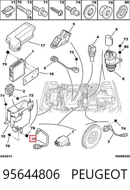 Czujnik temperatury powietrza wlotowego 95644806 Peugeot/Citroen