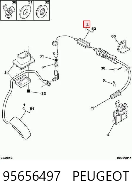 Linka gazu 95656497 Peugeot/Citroen