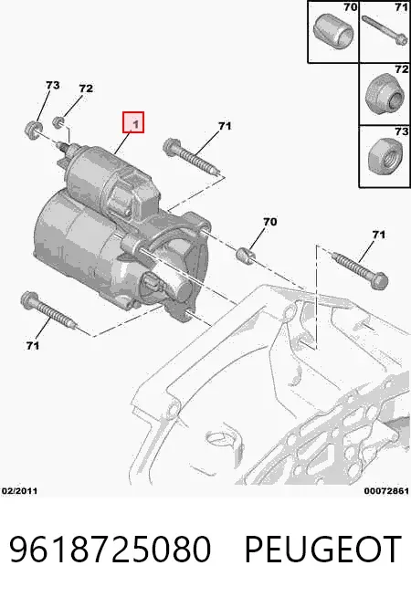 Rozrusznik 9618725080 Peugeot/Citroen