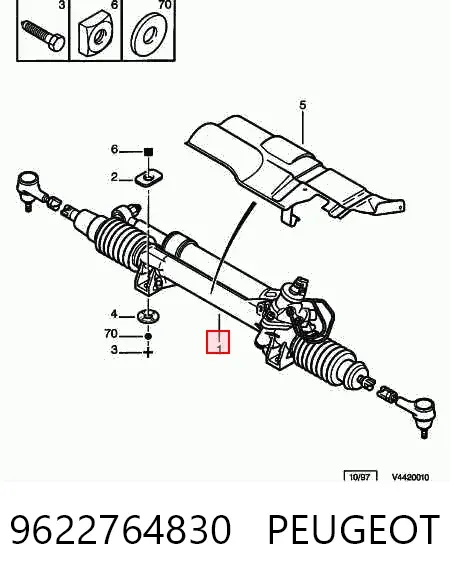 Listwa kierownicza (maglownica) 9622764830 Peugeot/Citroen