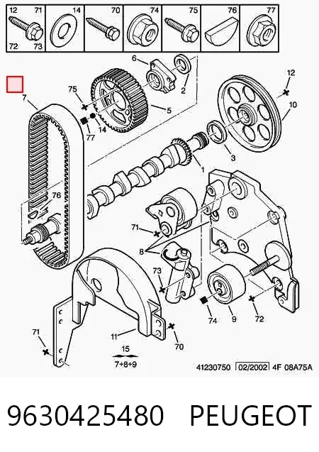 Pasek rozrządu 9630425480 Peugeot/Citroen