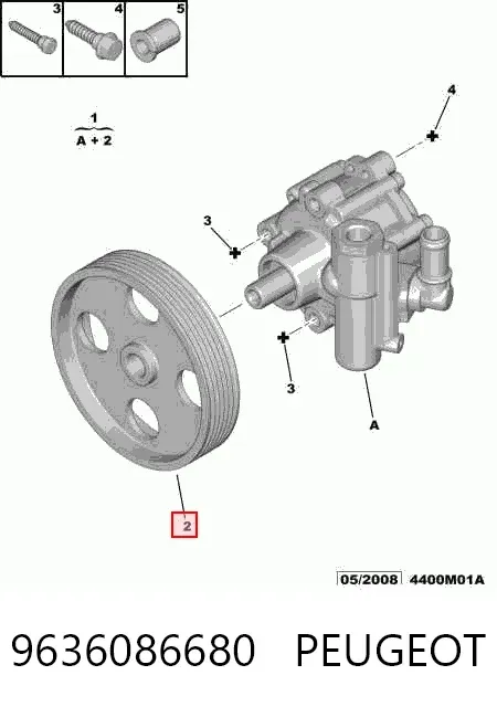 Pompa wspomagania hydraulicznego kierownicy 9636086680 Peugeot/Citroen
