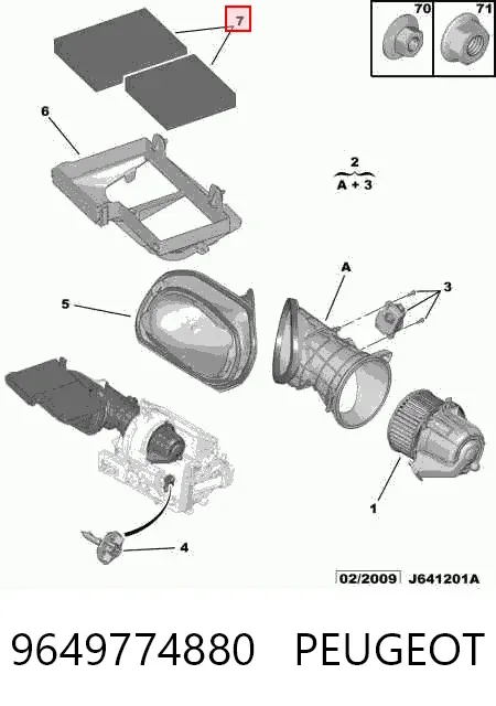Filtr kabiny 9649774880 Peugeot/Citroen