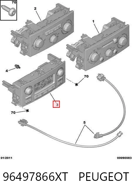 Rezystor wentylatora nagrzewnicy (ogrzewacza kabiny) 96497866XT Peugeot/Citroen