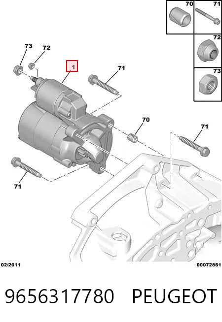 Rozrusznik 9656317780 Peugeot/Citroen