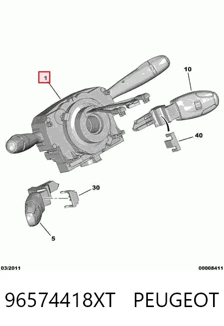 Przełącznik zespolony, w komplecie 96574418XT Peugeot/Citroen