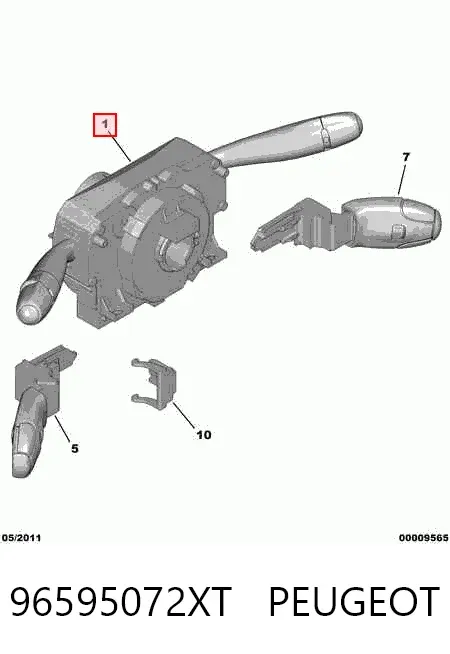 Przełącznik zespolony, w komplecie 96595072XT Peugeot/Citroen