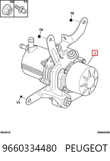 Pompa wspomagania hydraulicznego kierownicy 9660334480 Peugeot/Citroen