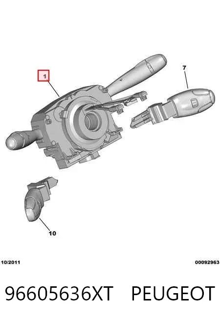 Przełącznik zespolony, w komplecie 96605636XT Peugeot/Citroen