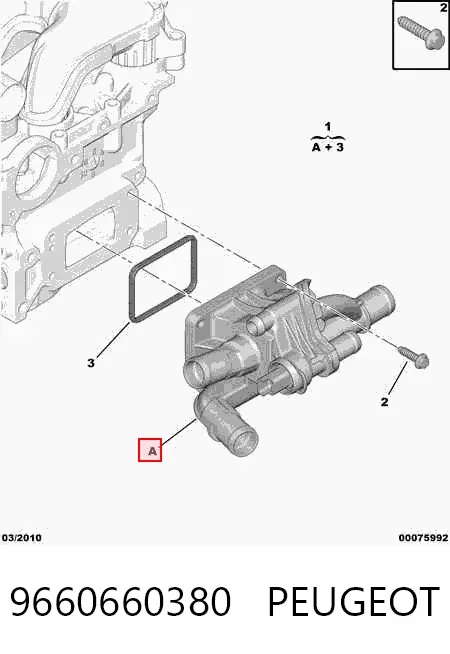 Obudowa termostatu 9660660380 Peugeot/Citroen