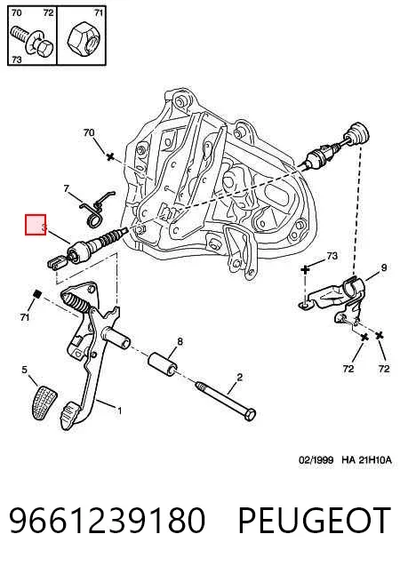 Linka sprzęgła 9661239180 Peugeot/Citroen