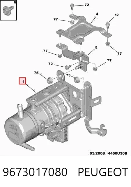 Pompa wspomagania hydraulicznego kierownicy 9673017080 Peugeot/Citroen