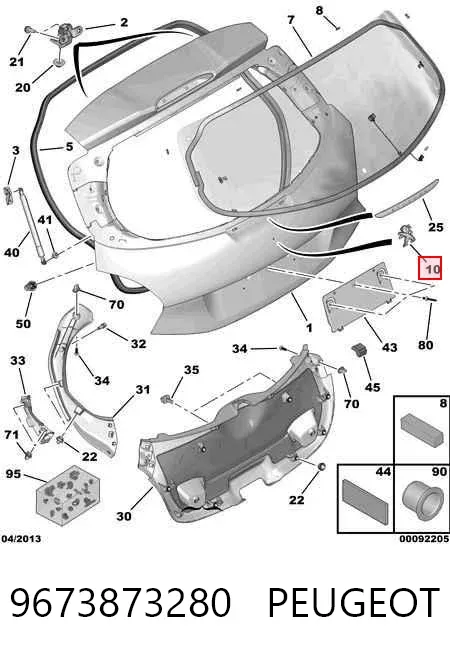 Emblemat na klapę bagaznika (znaczek firmowy) Peugeot 208 I