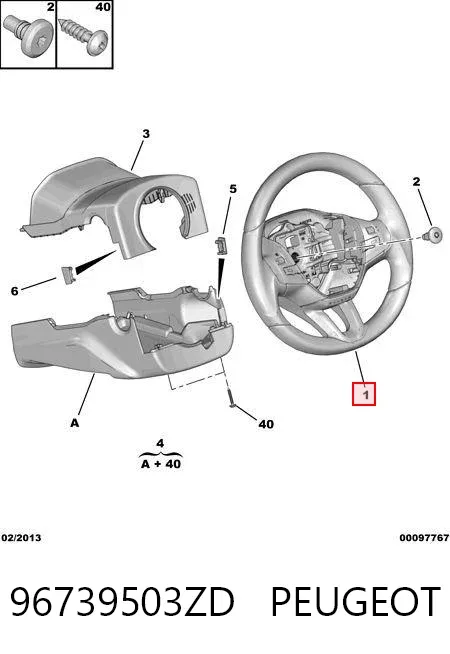 Kierownica Peugeot 208 I