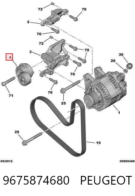 Napinacz paska napędowego 9675874680 Peugeot/Citroen