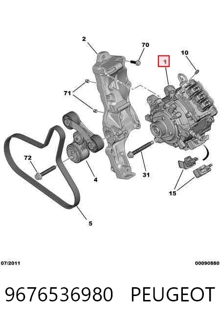 Alternator 9676536980 Peugeot/Citroen