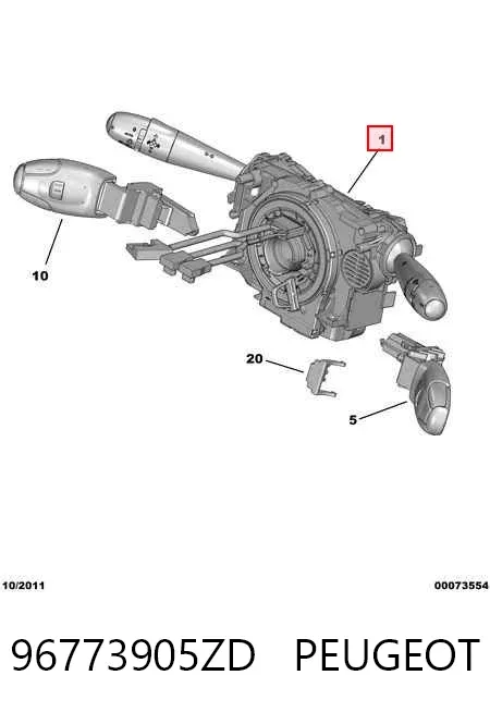 Przełącznik zespolony, w komplecie 96773905ZD Peugeot/Citroen