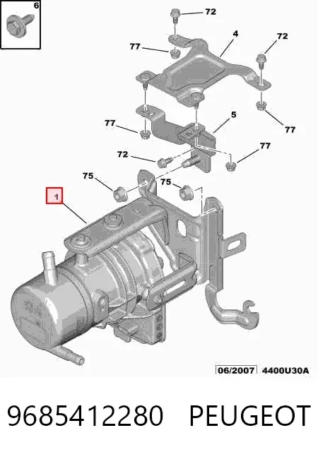 Pompa wspomagania hydraulicznego kierownicy 9685412280 Peugeot/Citroen