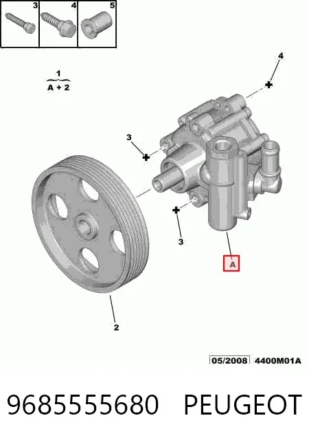 Pompa wspomagania hydraulicznego kierownicy 9685555680 Peugeot/Citroen