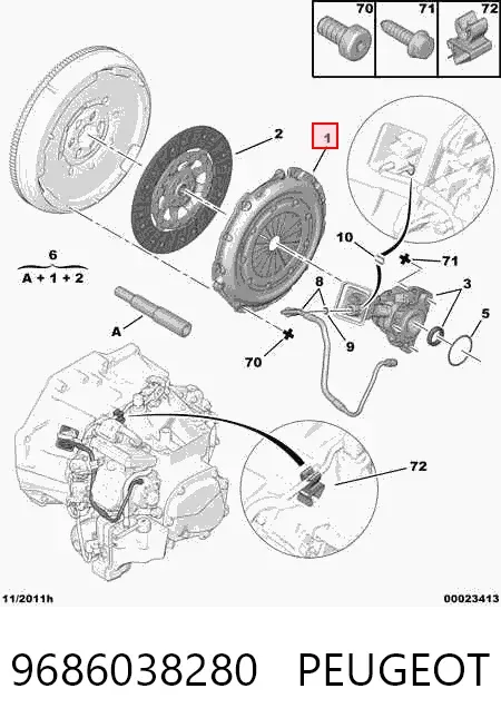 Docisk sprzęgła 9686038280 Peugeot/Citroen