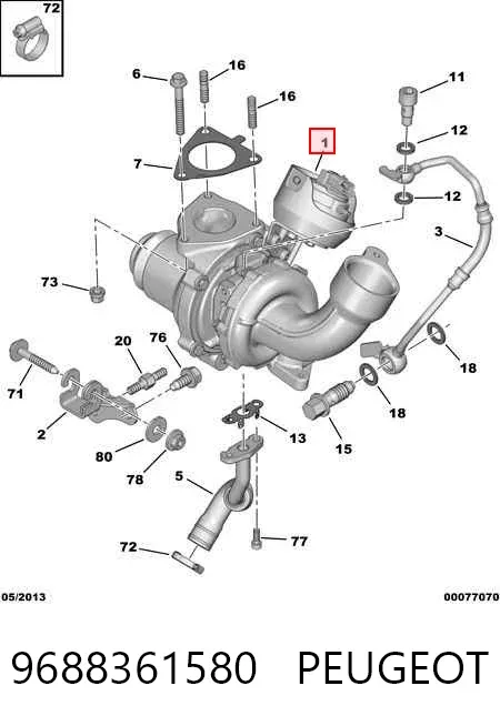 Turbina 9688361580 Peugeot/Citroen