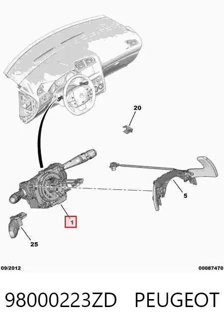 Przełącznik zespolony, w komplecie Citroen C4 II