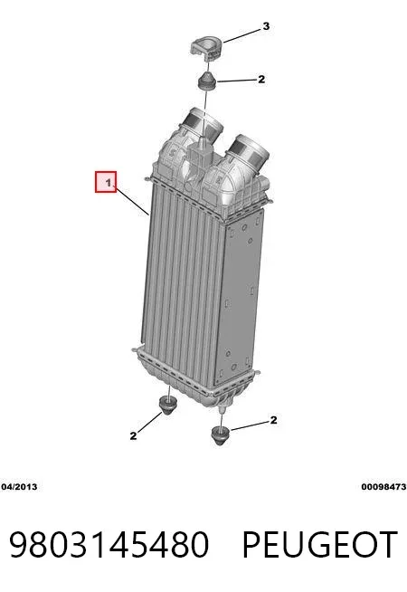 Chłodnica intercoolera 9803145480 Peugeot/Citroen