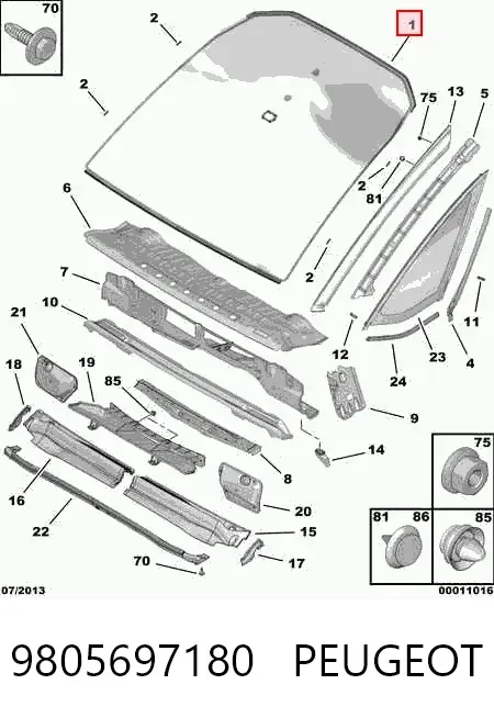 Szyba przednia Citroen C4 GRAND PICASSO I