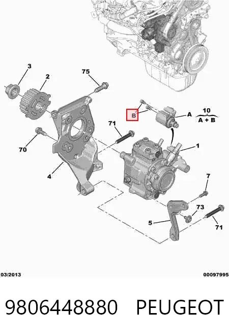 Zawór regulacji ciśnienia (zawór redukcyjny pompy wtryskowej) System Common-Rail 9806448880 Peugeot/Citroen