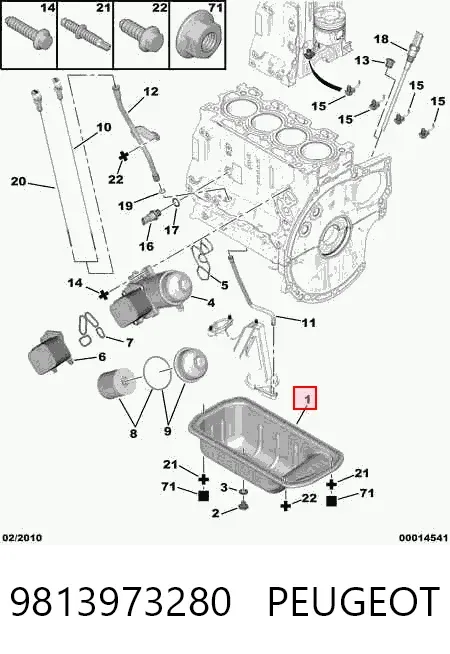 Miska olejowa silnika 9813973280 Peugeot/Citroen