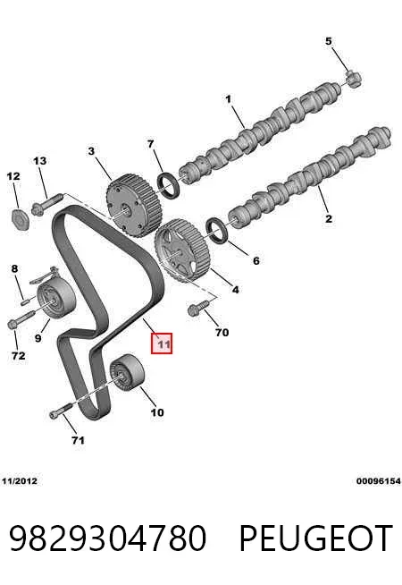 Pasek rozrządu 9829304780 Peugeot/Citroen