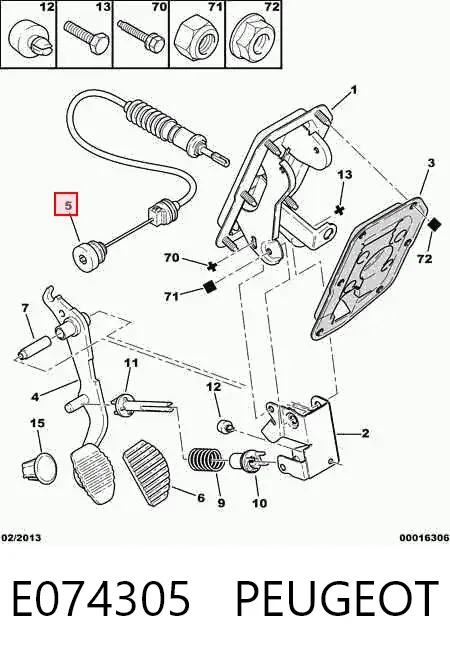 Linka sprzęgła E074305 Peugeot/Citroen