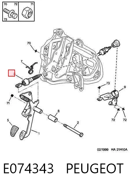Linka sprzęgła E074343 Peugeot/Citroen