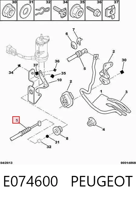 Linka gazu E074600 Peugeot/Citroen