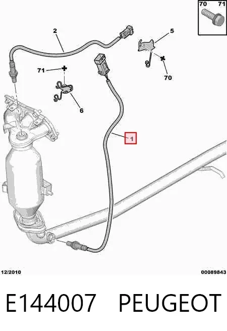 Sonda lambda czujnik tlenu po katalizatorze E144007 Peugeot/Citroen