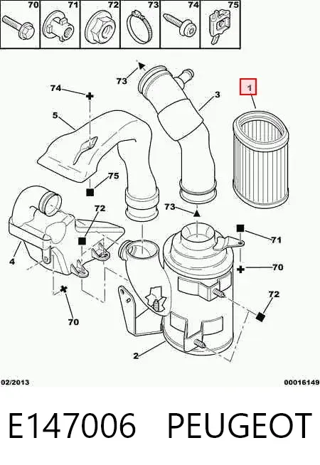 Filtr powietrza E147006 Peugeot/Citroen