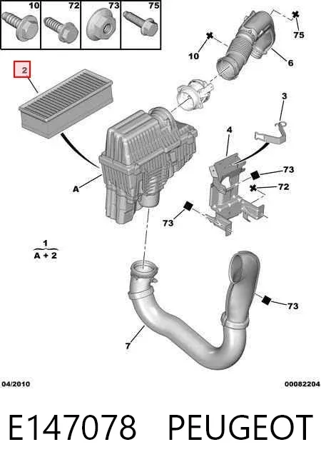 Filtr powietrza E147078 Peugeot/Citroen